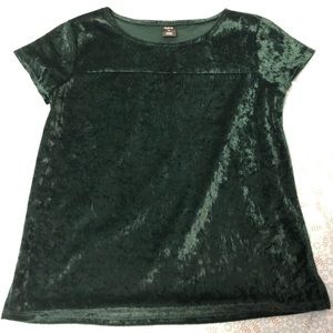 Green Crushed Velvet Shirt